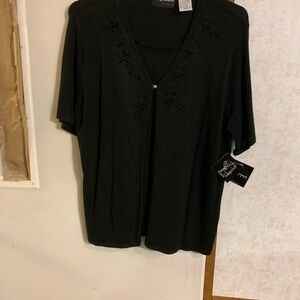 NWT Saga Harbor Women’s 1X Black 2for 1.Sweater